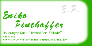 eniko pinthoffer business card